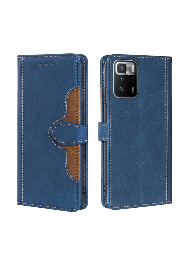 The Bros Case For Xiaomi Redmi Note 10 Pro 5G Skin Feel Straw Hat Magnetic Buckle Horizontal Flip PU Leather Case with Holder & Card Slots & Wallet