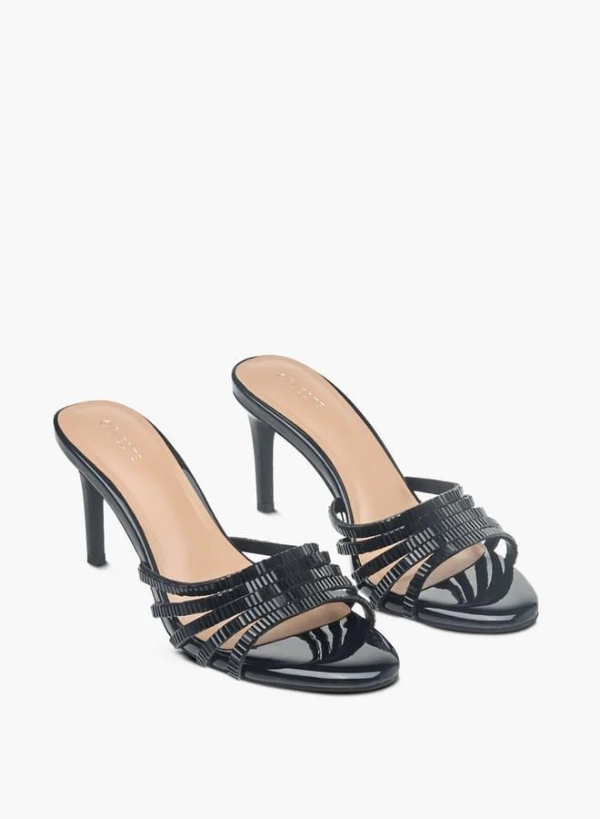 Celeste Womens Embellished Slip-On Sandals With Stiletto Heels