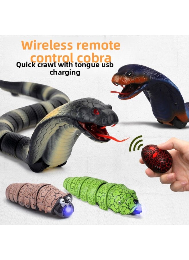 Generic Electric Snake Boy Toy 7-10 Years Old Remote Control Simulation Model Toy For Children's Day Delivery-Color:Violet Cobra Baby-[remote Control Version]-equipped With [25 Batteries]]  - Image 2
