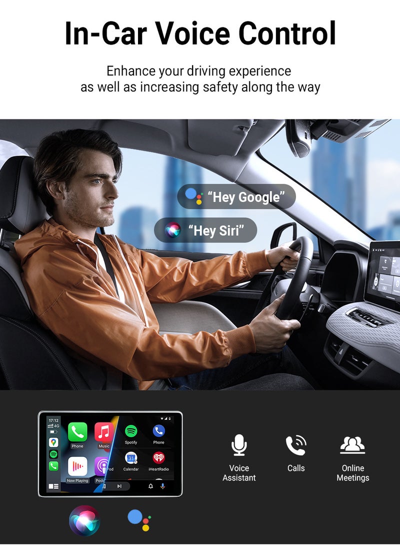 Ottocast Wired to Wireless CarPlay Box with USB-C & USB-A Cables, 5GHz Stable Signal, Auto Connection, Dashboard Navigation, Hands-Free Music, Voice Control, Android Auto Compatible - Image 5