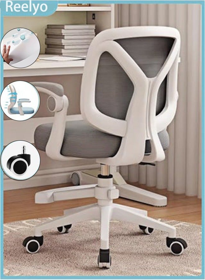 Reelyo Ergonomic Kids Desk Chair  Kids' Armchairs Computer Desk Chai  Child'S Children Student Study Office Computer Chair Ergonomic Low-Back Mesh Rolling Work Swivel Chairs Adjustable Seat Height Sit-Locking Casters Swivel Type  - Image 1