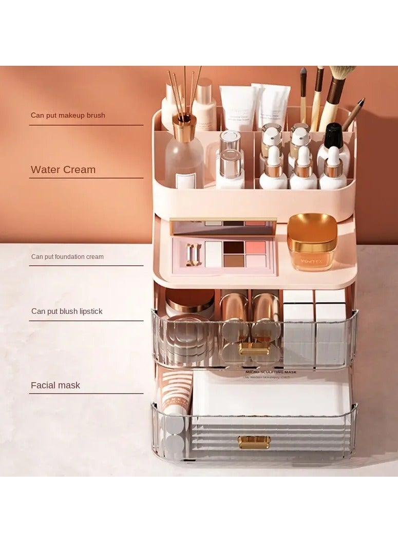 ORiTi Makeup Organizer With Drawers,Cosmetic Display Cases, Vanity Holder For Lipstick,Brushes,lotions Eyeshadow and Facial Mask - Image 2