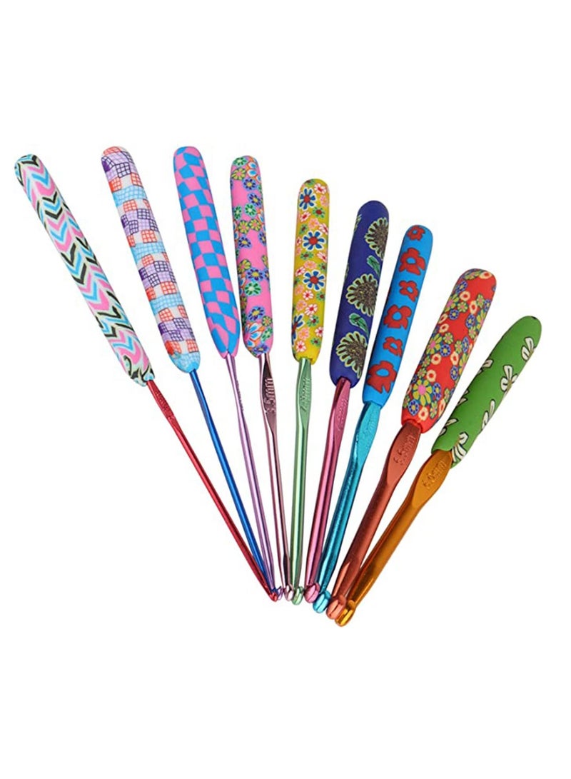 SYOSI Ergonomic Crochet Hooks, Coopay Warm Crochet Hooks for Grandmother, Art Aluminum Soft Crochet Needles for Crocheting, Knitting Hook for Crochet Yarn Craft, Premium Knitting Crochet Supplies  - Image 1