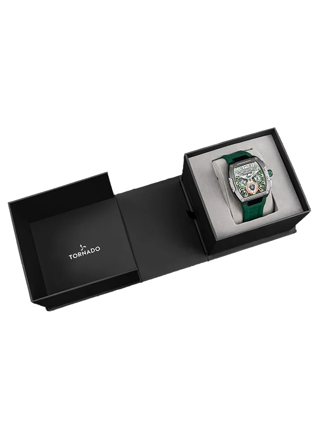 تورنيدو Tornado XENITH MULTI FUNCTION Men's VX9J,High Precision Japanese Quartz Movement Watch, Multi Function Display and Premium Flexible & Durable Silicone Strap - T23105-XSHH, Green