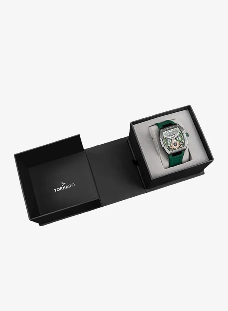 Tornado Green Men's Premium Flexible & Durable Silicone Multi Function Watch T23105-XSHH - 43mm mm for Men | Best Price UAE