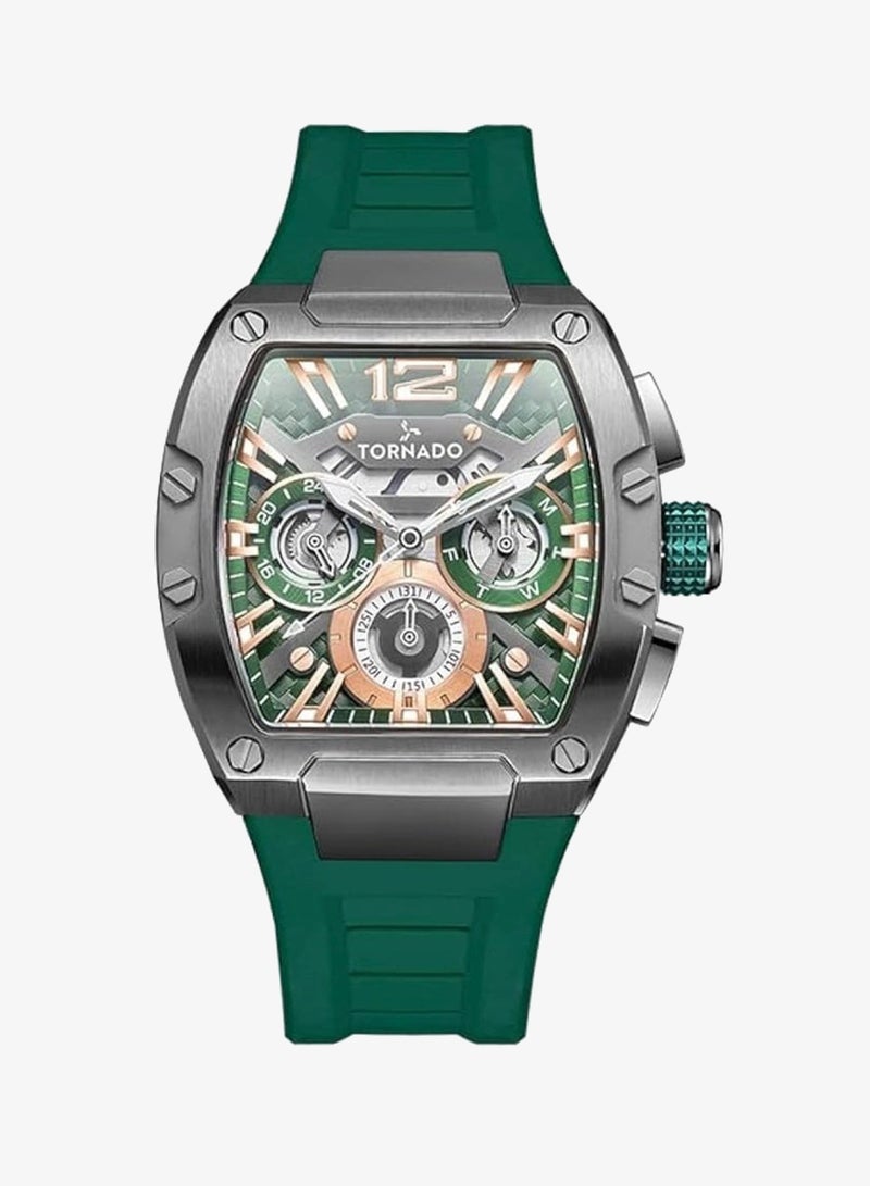 TORNADO Men's Premium Flexible & Durable Silicone Multi Function Watch T23105-XSHH - 43mm mm - Image 1
