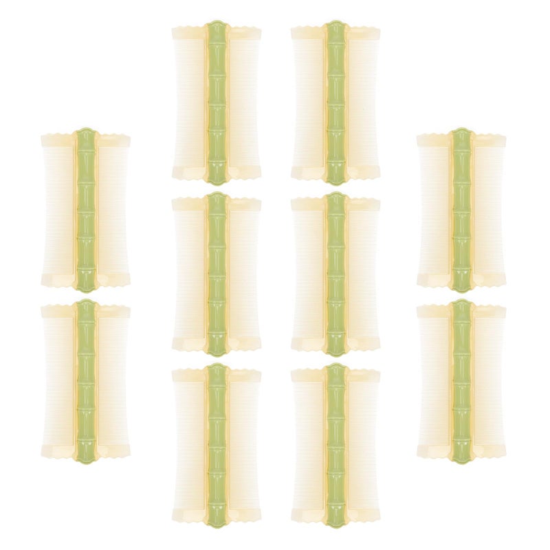 Green Double Sided Scalp Massage Comb For Dandruff Removal 10 Pieces Set - Image 2