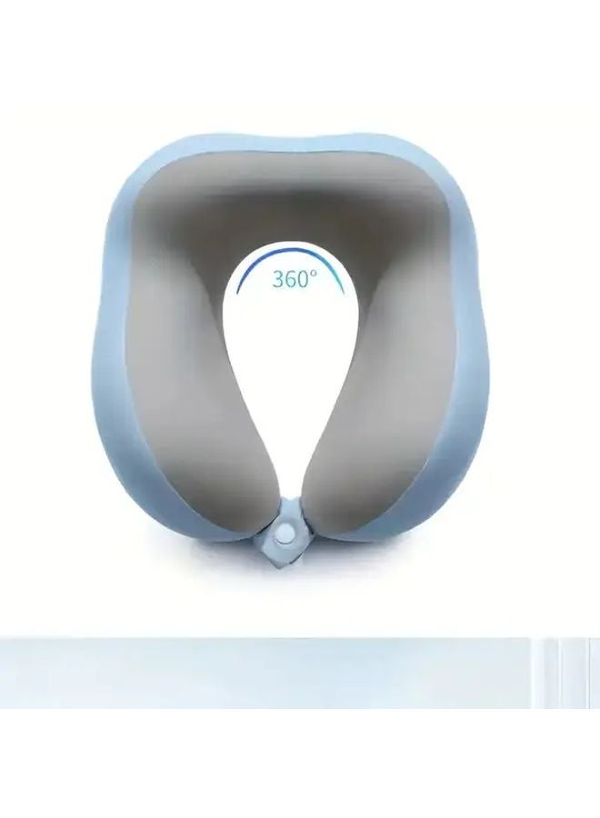 U Shaped Neck Pillow Ergonomic Design Medium Soft Machine Washable Black - Image 3