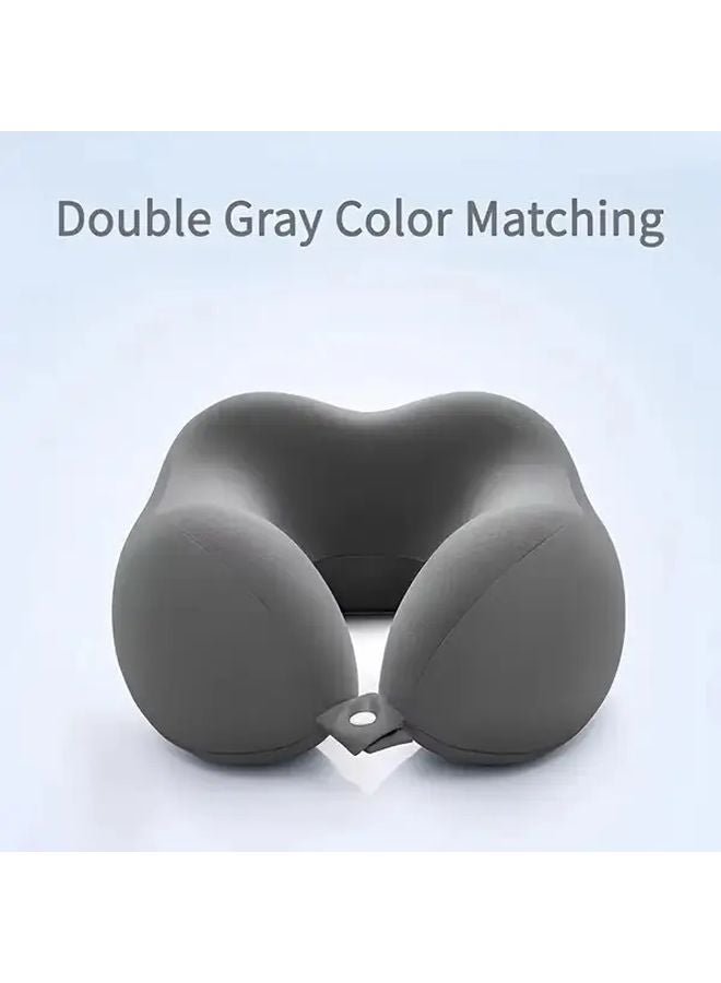 U Shaped Neck Pillow Ergonomic Design Medium Soft Machine Washable Black - Image 4