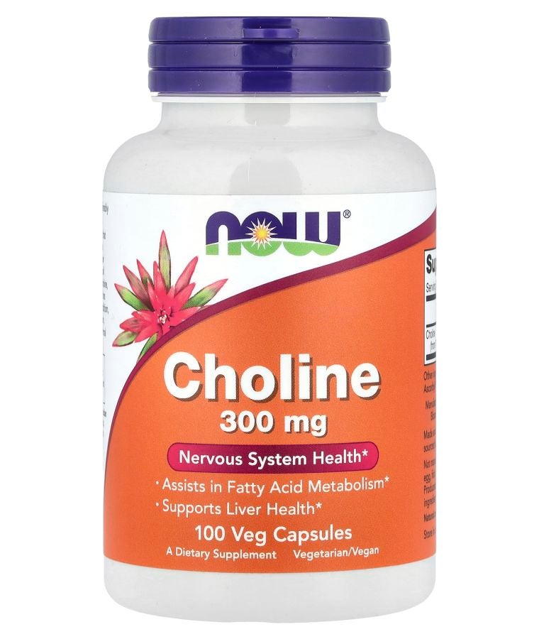 now Choline  300 mg  100 Veg Capsules