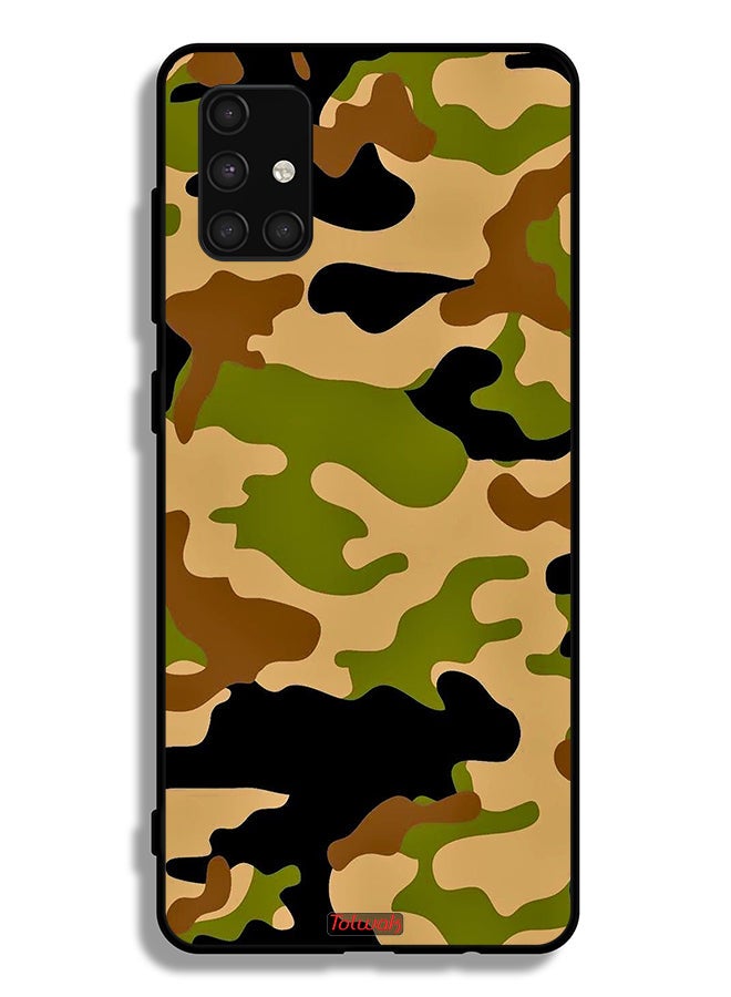 Tolwak غطاء حماية سامسونج جالاكسي A71 4G بنمط رقمي تجريدي مموه - Image 1