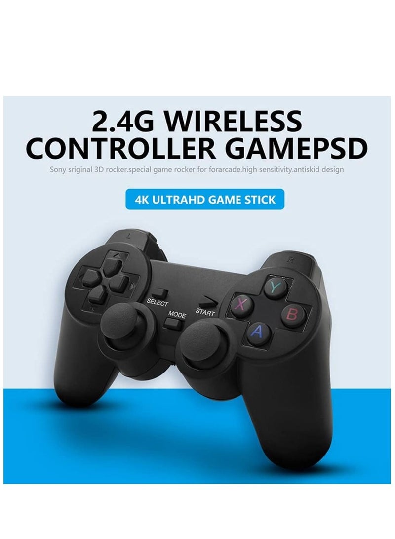 wireless retro game console, plug and play video game stick built in 10000+ games,9 classic emulators, 4k high definition hdmi output for tv with dual 2.4g wireless controllers  - Image 4