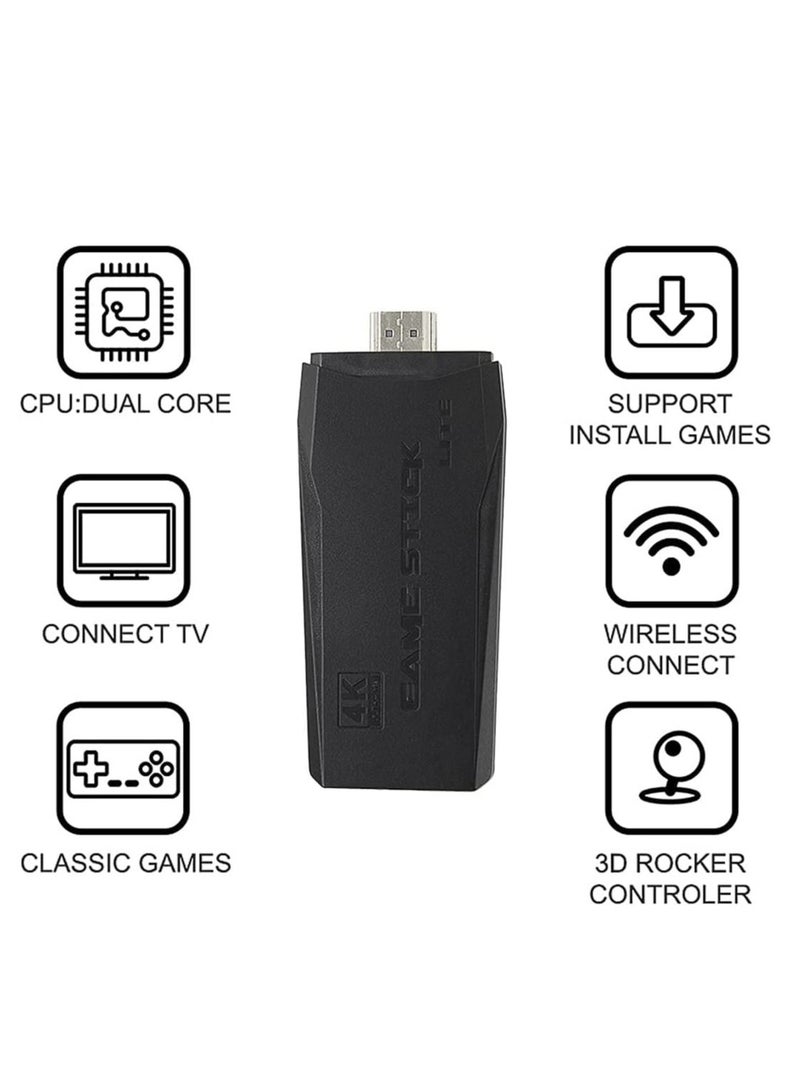wireless retro game console, plug and play video game stick built in 10000+ games,9 classic emulators, 4k high definition hdmi output for tv with dual 2.4g wireless controllers  - Image 5