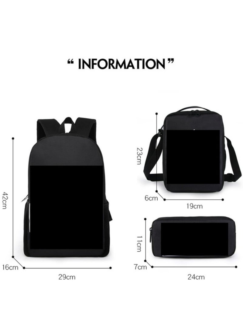 Digital printed large capacity backpack made of polyester for comfortable and load reducing students and children's backpack, suitable for both men and women - Image 2