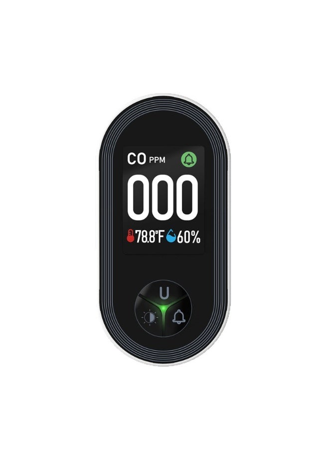 M MIAOYAN 3-in-1 carbon monoxide detector combo plug, CO monitor with built-in temperature and humidity sensors, and alarm clock sound warning for kitchen/garage/fireplace/RV. - Image 1