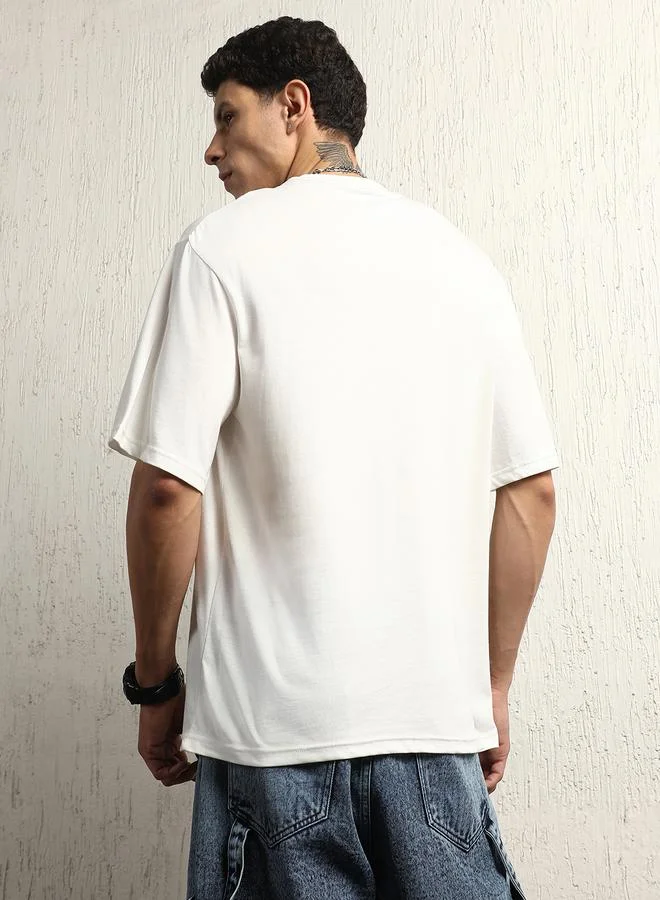 Hubberholme Freedom Graphic Print Oversized T-Shirt by Styli