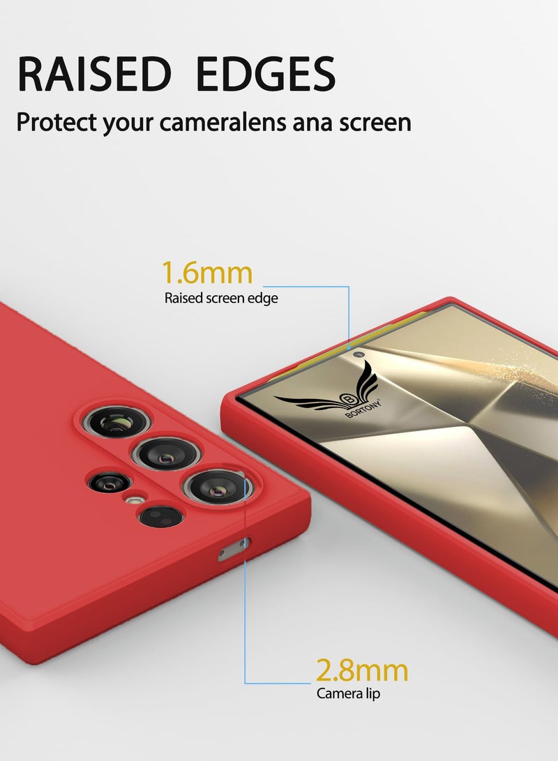 BORTONY Samsung S25 Ultra Case Liquid Soft Silicone Gel Rubber Galaxy S25 Ultra Cover Anti Scratch Military-Grade Shockprrof Protective Case for Samsung Galaxy S25 Ultra 6.8 Inch - Image 3