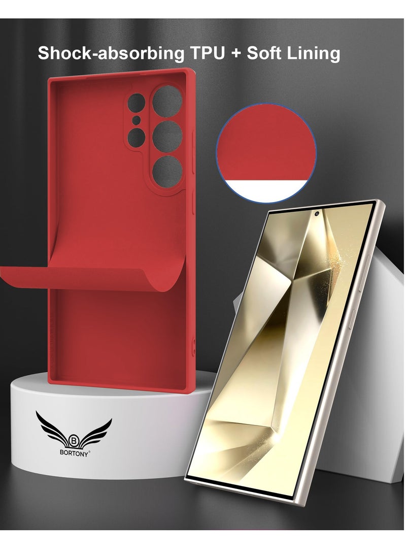 BORTONY Samsung S25 Ultra Case Liquid Soft Silicone Gel Rubber Galaxy S25 Ultra Cover Anti Scratch Military-Grade Shockprrof Protective Case for Samsung Galaxy S25 Ultra 6.8 Inch - Image 5