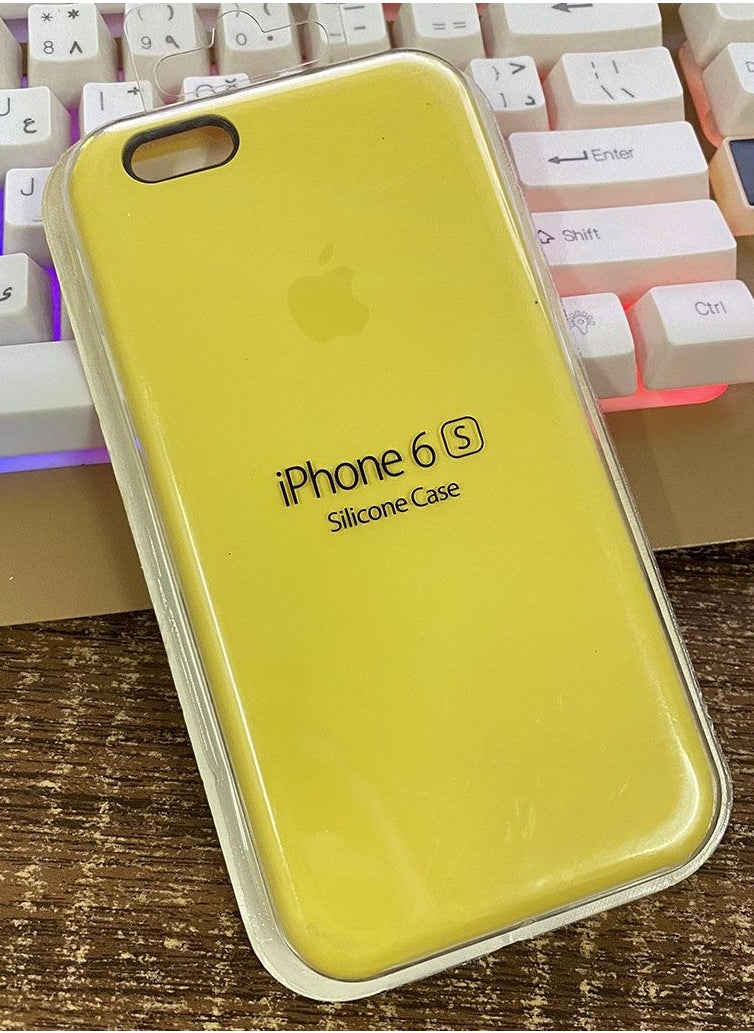 Three-Layer Structure Shockproof Protective Case Cover for iPhone 6\6s Yellow Anti-Fingerprint Anti-Drop Anti-Scratch Comfortable Grip Shock Absorption Hard Back Anti-Burst Ultra Thin Full Cover Case Compatible with iPhone 6\6s Yellow