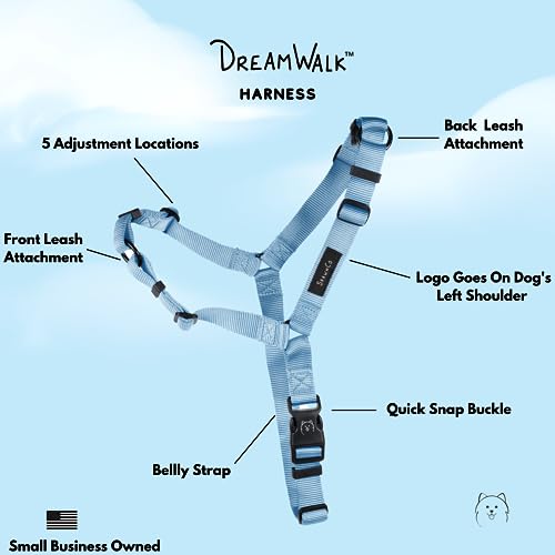 ShawnCo Dream Walk NoPull Dog Harness Adjustable Comfortable Easy to Use Pet Halter to Help Stop Pulling for Small Medium and Large Dogs Moonglow S - Image 3