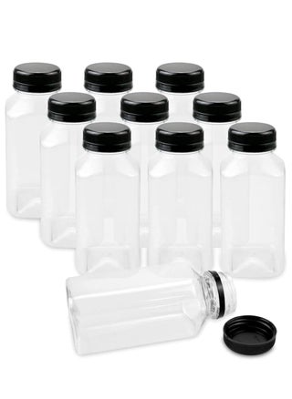 8 oz Empty Reusable Plastic Bottles with Black Lids for Juice, Milk, and Beverages - pzsku/Z01D22DD00F1D4A2C6D31Z/45/_/1720188098/fb3cdd1d-b5d3-49d1-976e-b82877d25399