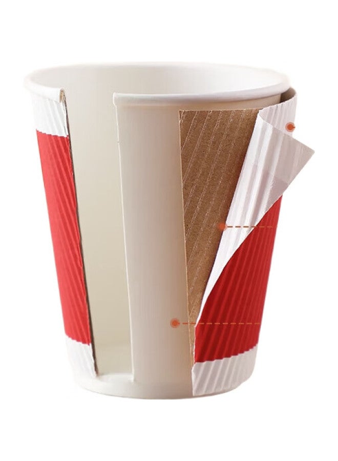 Maryya Disposable Paper Cups Thickened Heat Insulation Medium Size 40Pcs For Soy Milk, Milk Tea, Hot Drinks, Coffee Household 280Ml - Image 1