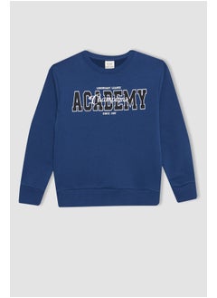 DeFacto Boy Regular Fit Crew Neck Long Sleeve Knitted Sweat Shirt  - Image 4
