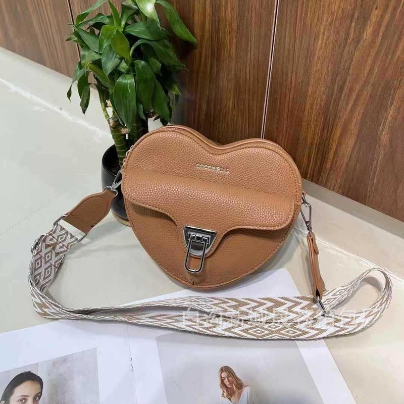 Women's Heart-Shaped PU Leather Shoulder Bag Crossbody - Image 2