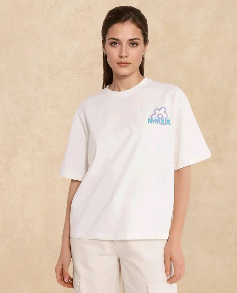 Rareism Women's Oversized Cotton T-Shirt