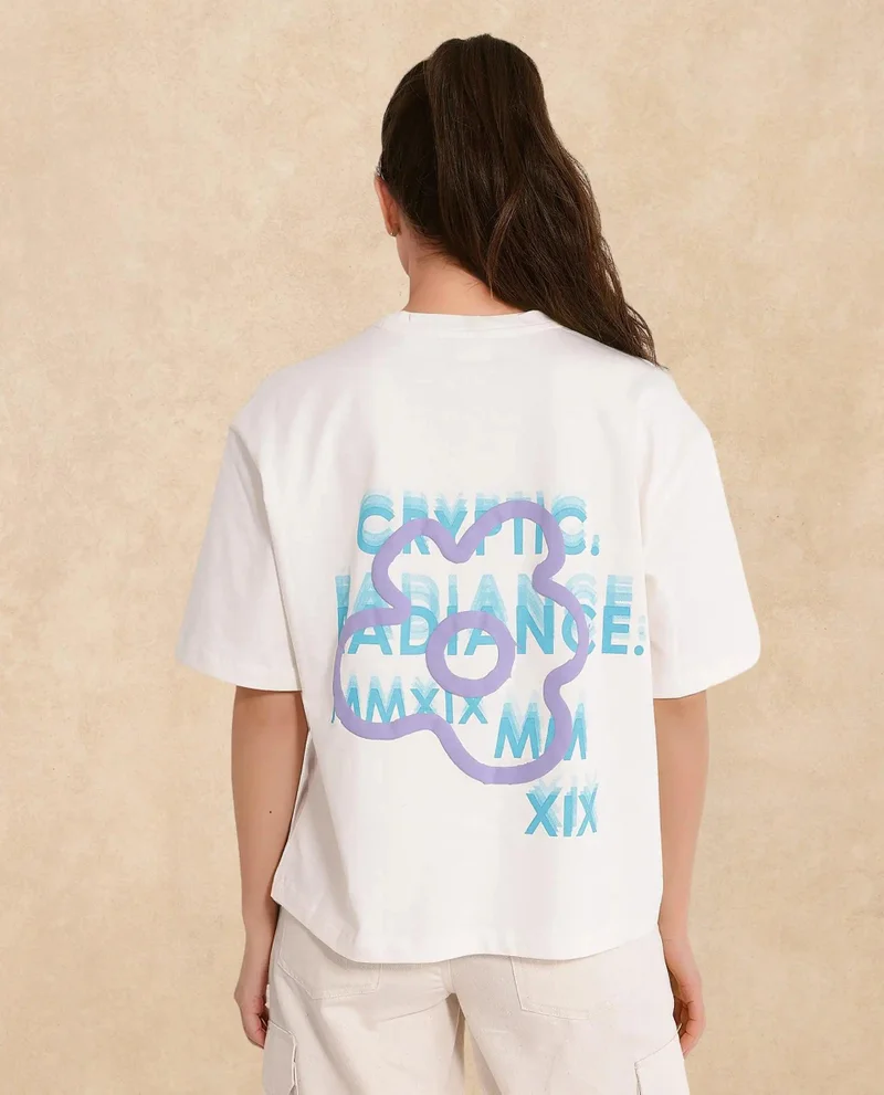 Rareism Women's Oversized Cotton T-Shirt