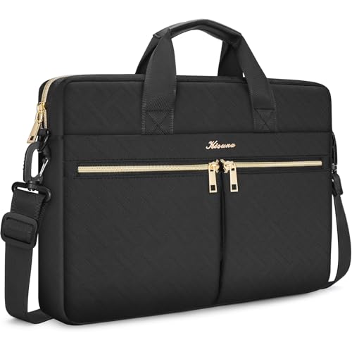KIZUNA حقيبة كمبيوتر محمول KIZUNA 14 بوصة لغطاء ماك بوك إير 15 M3 2024/IdeaPad Flex 5/IdeaPad Slim 3i 14"/الجيل 6/Yoga Slim 7 Pro X/7i Pro X/14.4" Surface Laptop Studio 2، أسود - Image 1