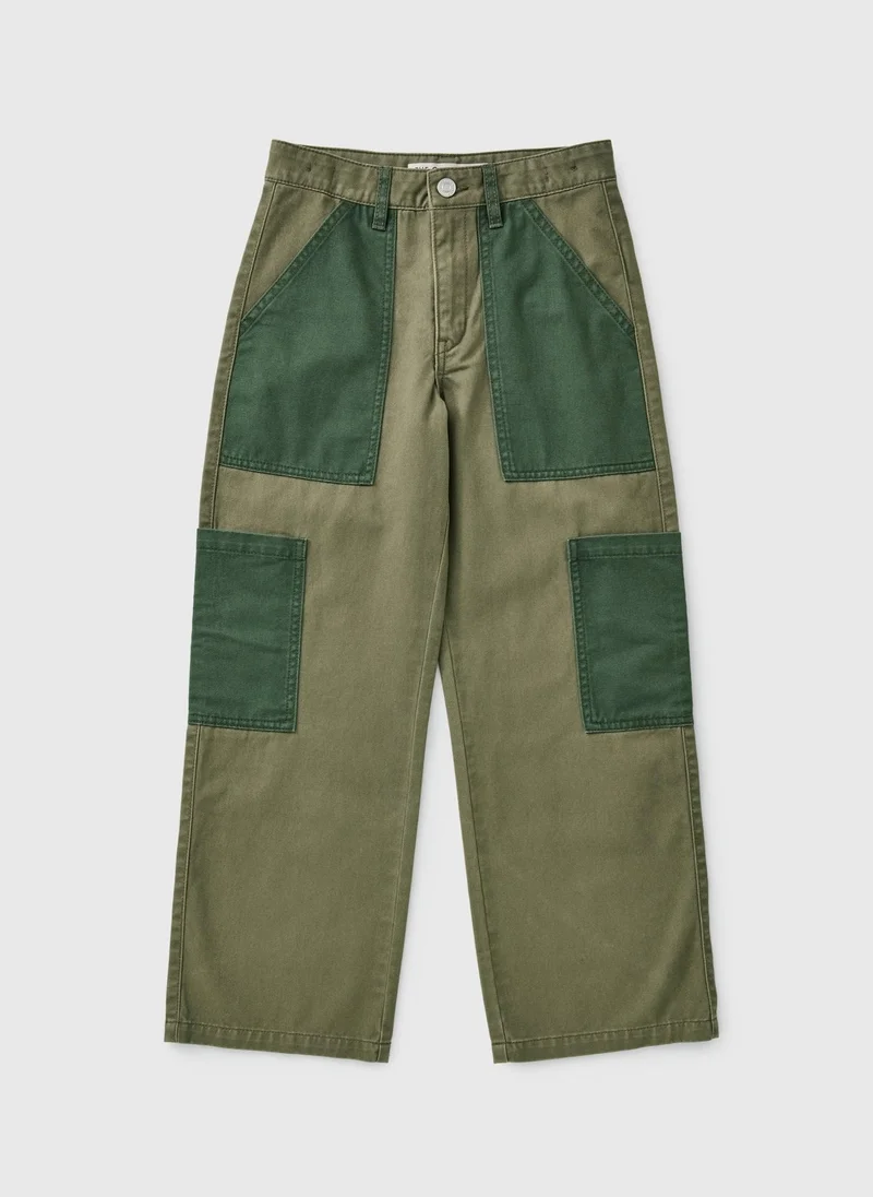 Matalan Girls Khaki Cargo Trousers