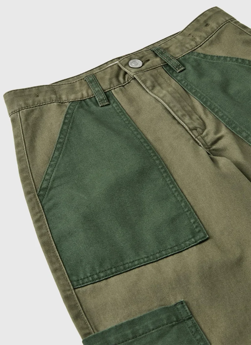 Matalan Girls Khaki Cargo Trousers