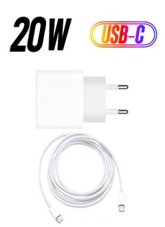 "20W Original Fast Charging Adapter with Cable for Apple iPhone"