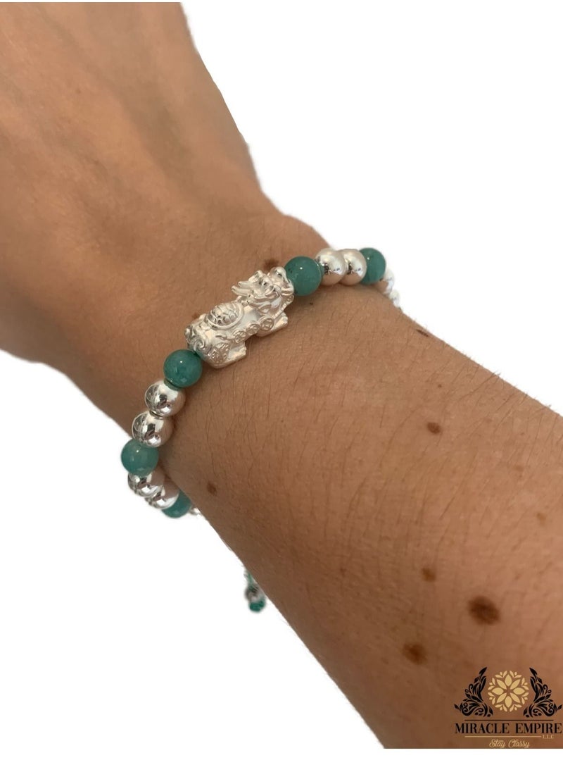 Feng Shui Wealth Piyao with 6 Colombian Emeralds
