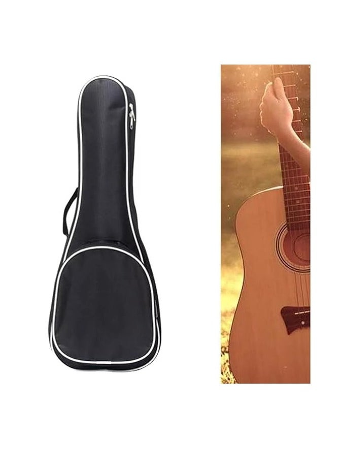 Generic Backpack Case Black Oxford Cloth Storage Shockproof Ukulele Bag(size:21 Inch)  - Image 2