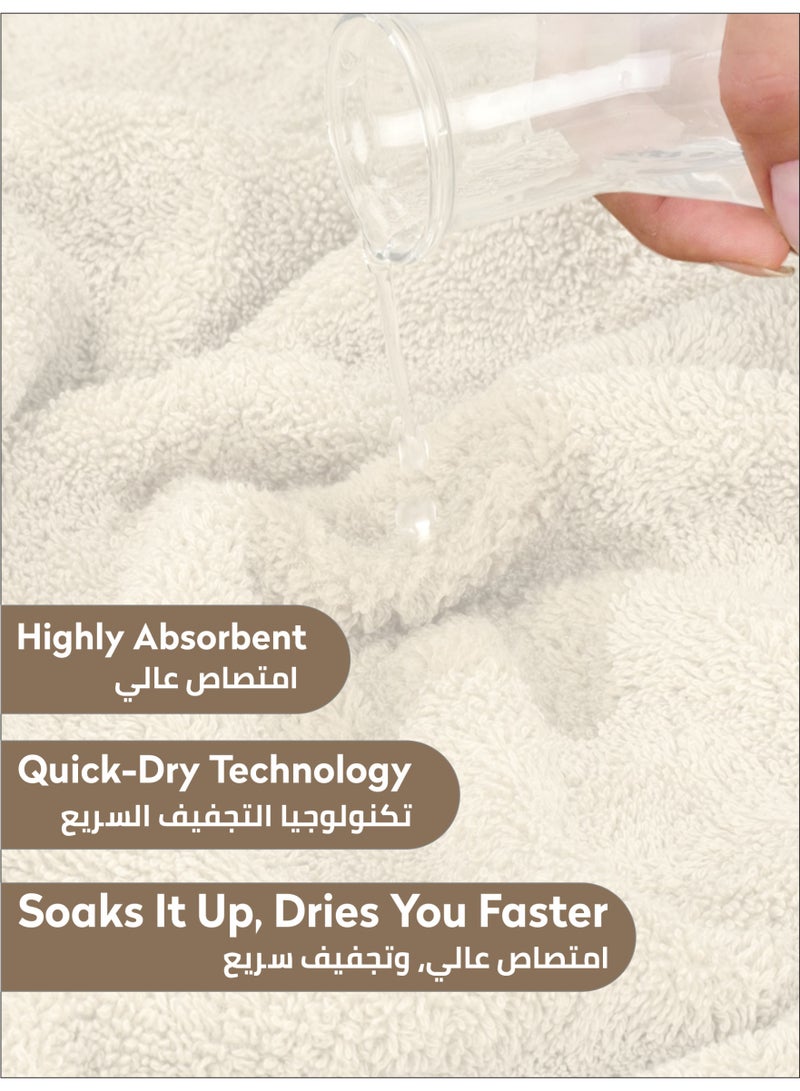 دوناتيلا قسط 100 ٪ بتمشيط القطن 1-قطع ورقة حمام (85 س 172 سم) 600 غسم منشفة كبيرة ، ماصة للغاية ، سريعة الجافة ، أفضل منشفة للحمام ، سبا وفندق ، أبيض - Image 4