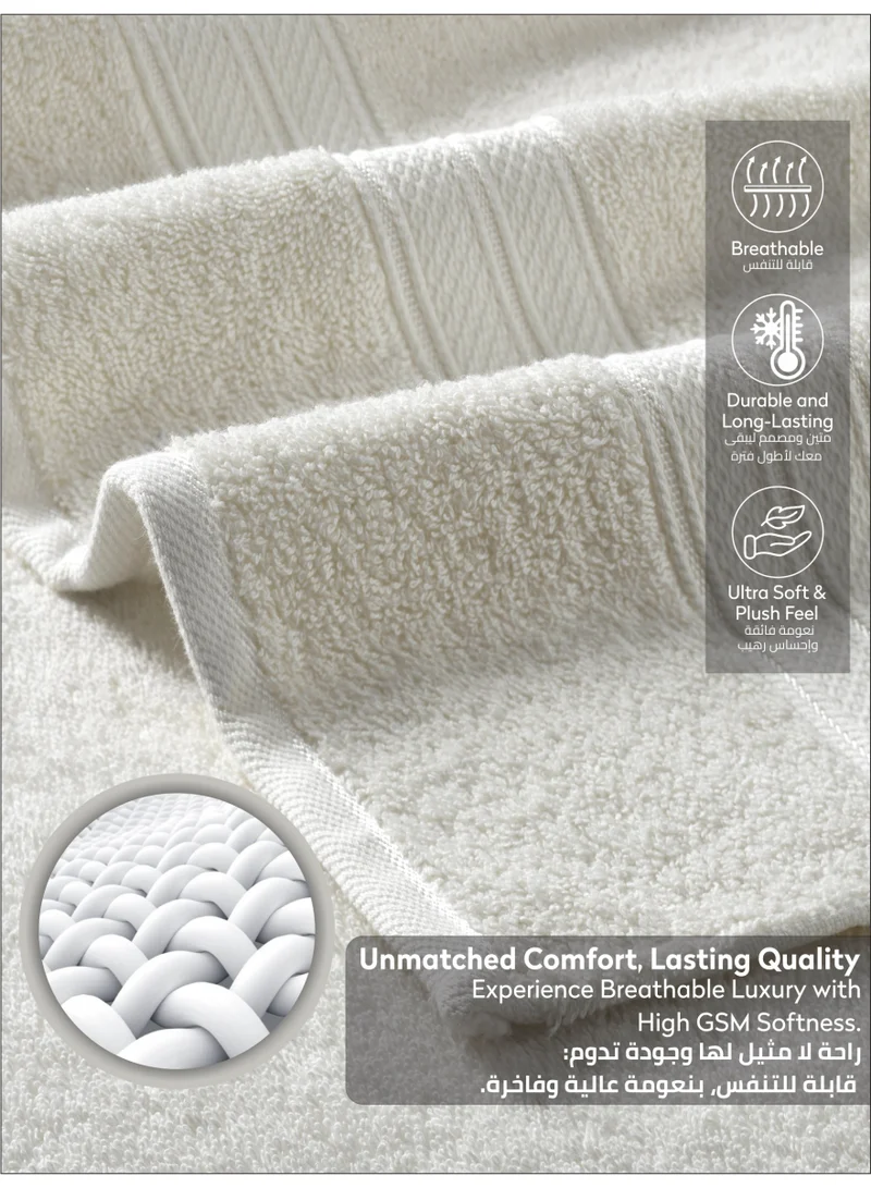Donetella Bath Sheet 1pcs ( 85x172cm) Premium 100 % Combed Cotton 1-Pcs Bath Sheet (85 X 172 CM) 600 GSM Large Towel, Highly Absorbent, Quick Dry,Best Towel for Bathroom, Spa And Hotel,White  | Best Price UAE