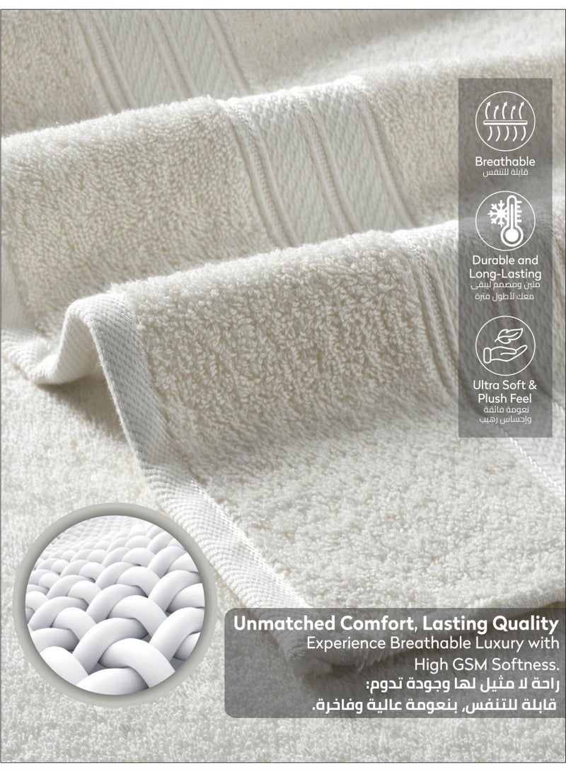دوناتيلا قسط 100 ٪ بتمشيط القطن 1-قطع ورقة حمام (85 س 172 سم) 600 غسم منشفة كبيرة ، ماصة للغاية ، سريعة الجافة ، أفضل منشفة للحمام ، سبا وفندق ، أبيض - Image 5