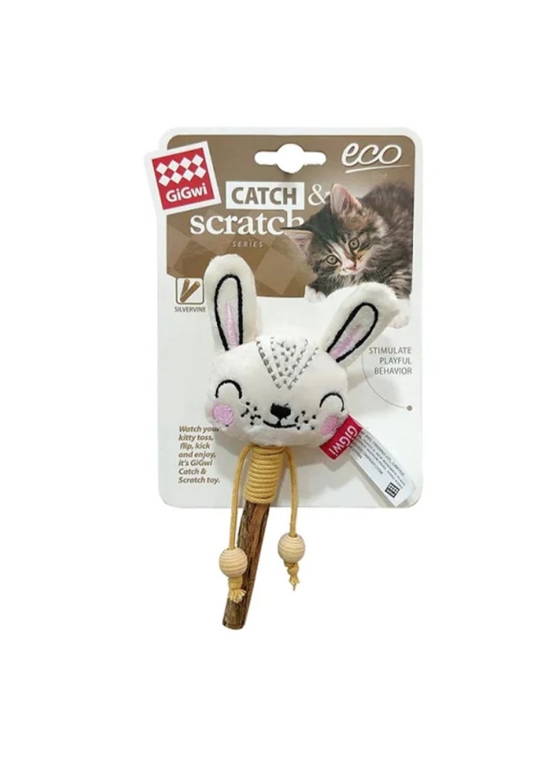 جيجوي - خط صيد الأرانب والخدش الصديق للبيئة مع أوراق الكرمة والعصا