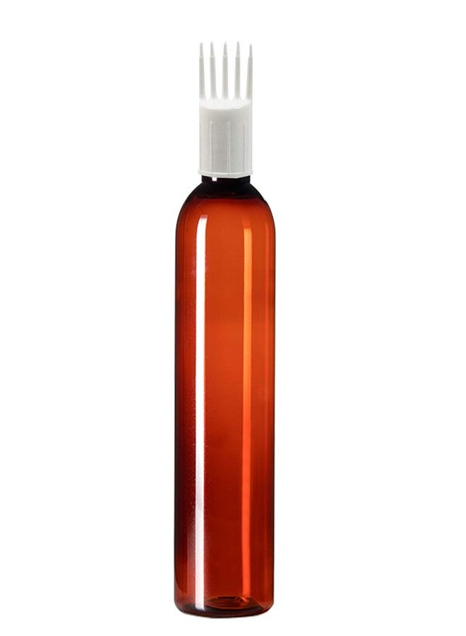 PHARCOS Hair Root Applicator (White) with Amber Bottle, Flip-top Cap, Plug for applying Hair Oil,Hair Dye,Shampoos, DIY care and Medicine Directly on Scalp and Hair Roots 200 ml (Pack of 1- Amber) - Image 1