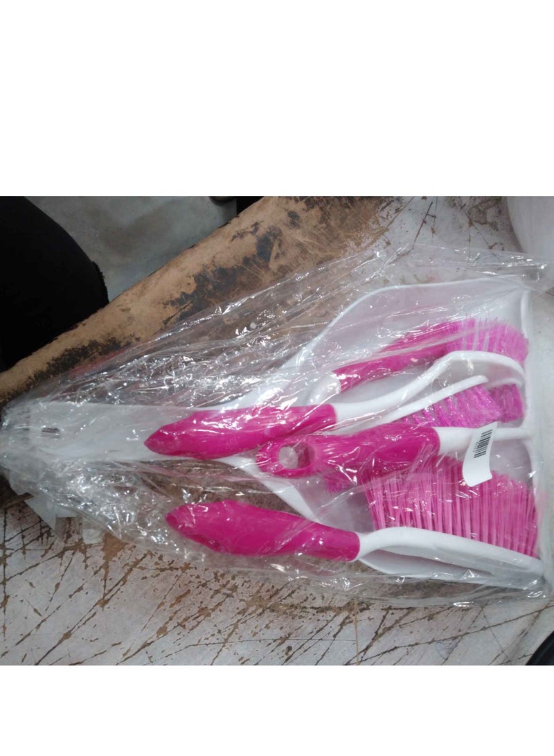 جاروف بلاستيك بمقبض ناعم و فرشاة كنس لجميع الاسطح و فرشاة السجاد و فرشاة الحمام - Image 2