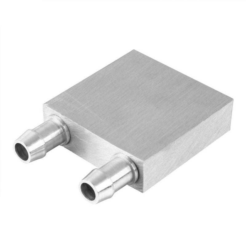 Electrobot Aluminum Water Cooling Block Liquid Cooler Waterblock Radiator For GPU CPU (Silver) Cooling Heatsink Size 40x40x12mm - Image 1