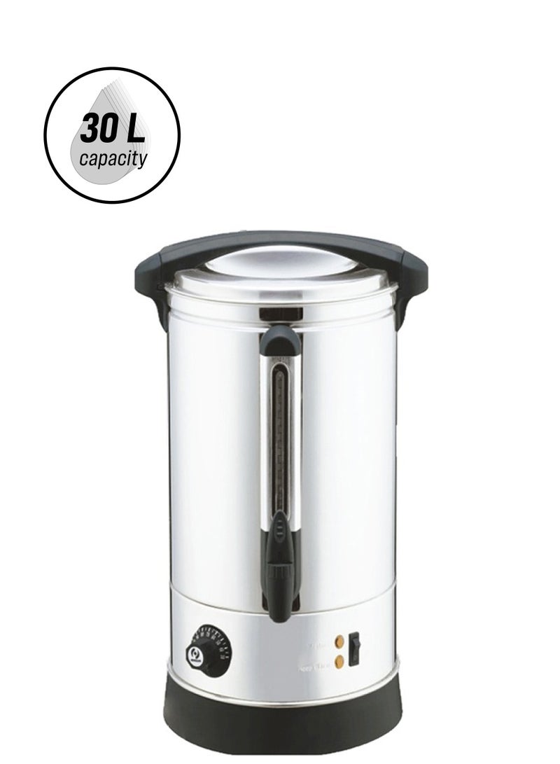 Electric water kettle made of stainless steel, capacity 30 litres