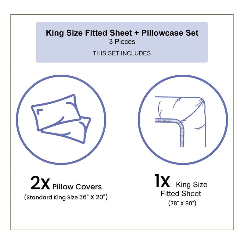 Ambesonne Gnome Fitted Sheet & Pillow Sham Set  Nordic Tonttu Myth Finnish Creature Nisser Scandinavian Folklore Print  Decorative Printed 3 Piece Bedding Decor Set  King  Grey Ruby - Image 3