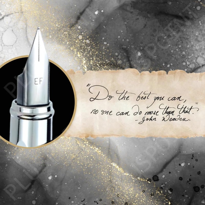 PLUSPOINT قلم حبر سائل للطلاب | قلم حبر سائل مع رأس إيريديوم قابل لإعادة التعبئة مع 2 عبوة حبر | هدية قرطاسية للمكتب للأطفال | مثالي للاستخدام في المكتب والمدرسة (فانتوم)، أزرق - Image 5