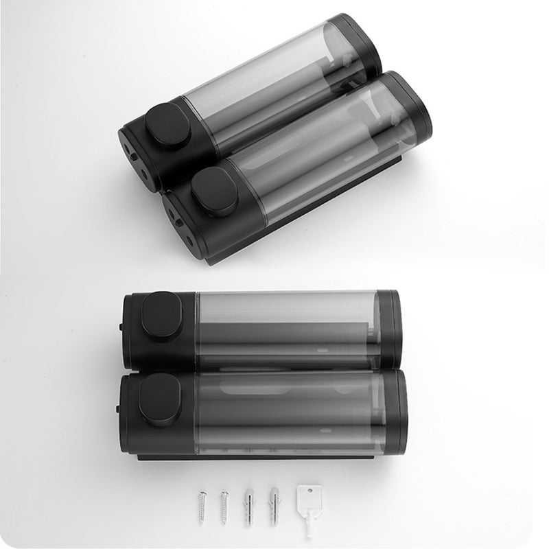 600mL Manual Soap Dispenser Wall Mounted Hand Press Soap Dispenser for Dish Liquid Lotion Shower Gel Shampoo Chamber Home Hotel Bathroom Kitchen - Image 2
