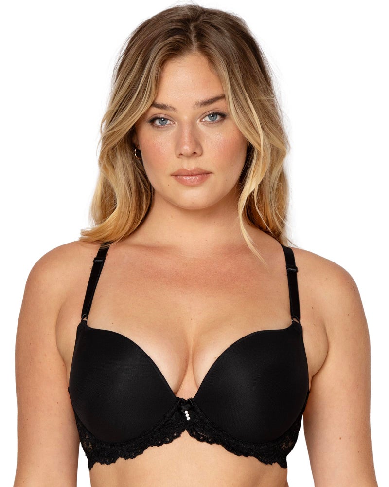 Smart & Sexy Womens Signature Lace Push-up Push Up Bra, Black Hue (Mesh), 34B US - Image 1