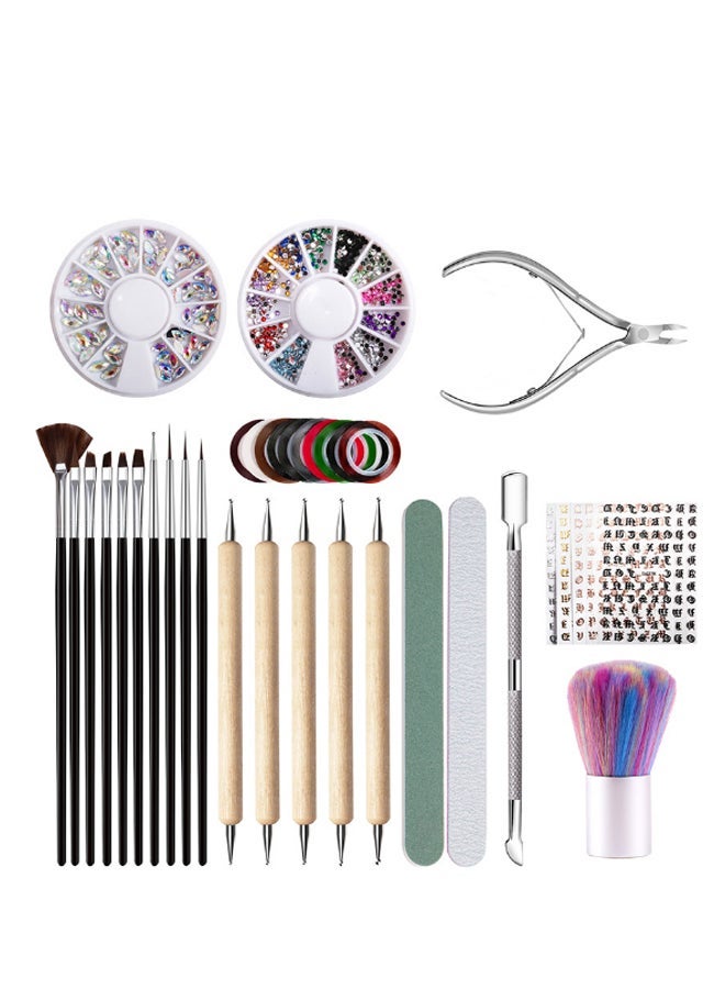نيبمينينت 37-Piece Nail Art And Design Tool Set Multicolour - Image 1
