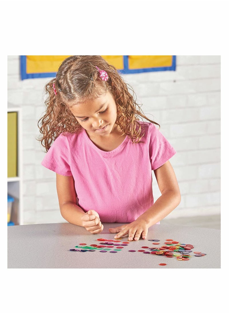 Generic - Anbane Transparent Color Counters Counting Bingo Chips Plastic Markers with Storage Bag (Multicolored, 250 Pieces) - Image 1